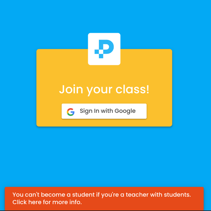 How to join a class when you've signed up as an Educator