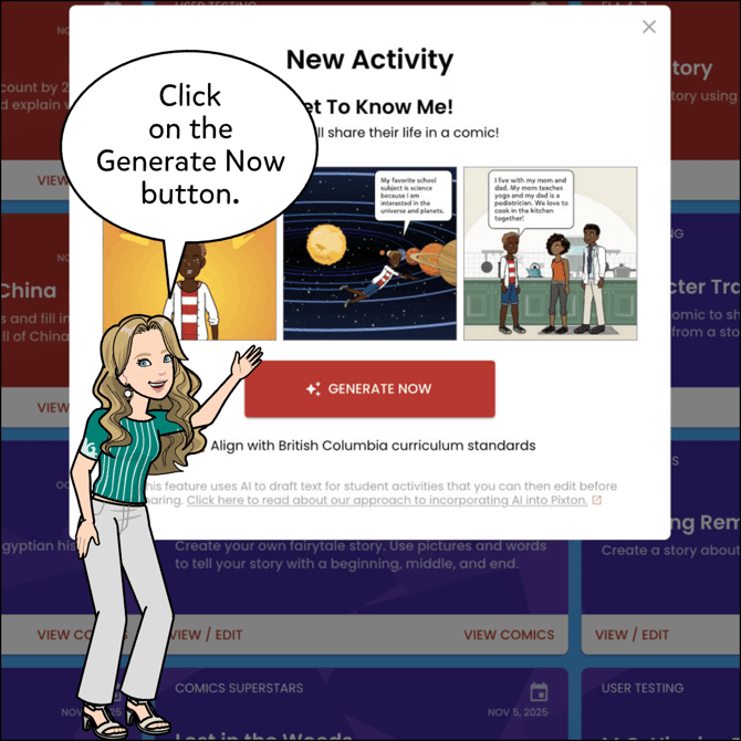 Click on the Generate Now button.