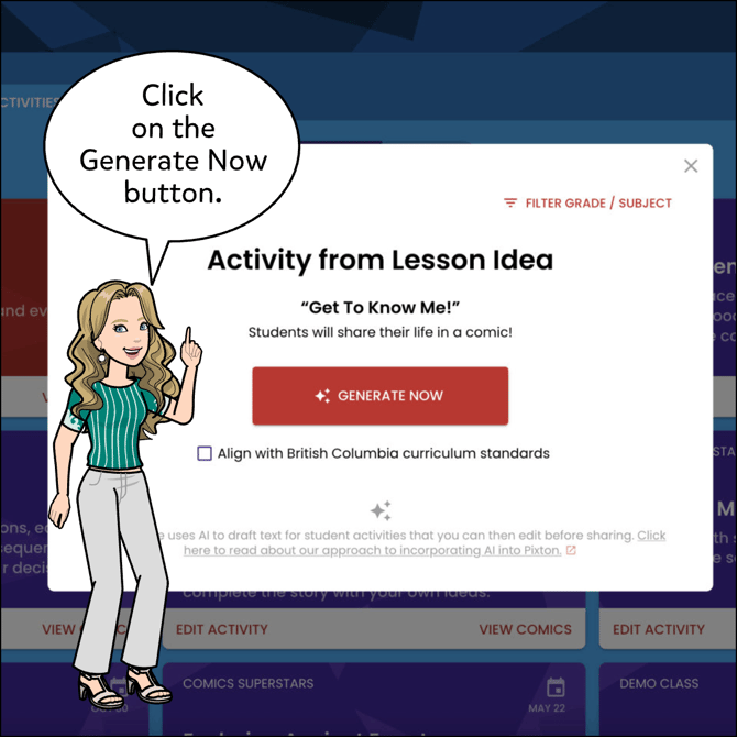 Click on the Generate Now button.