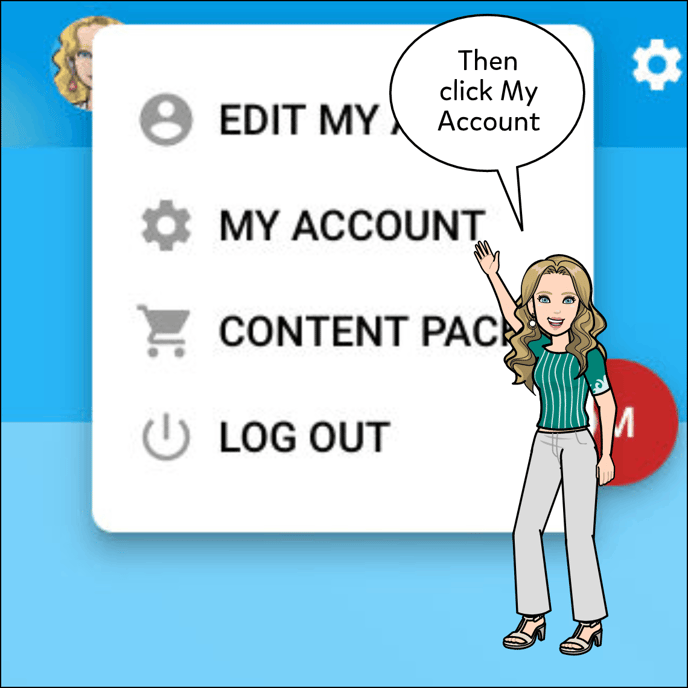 Then click My Account