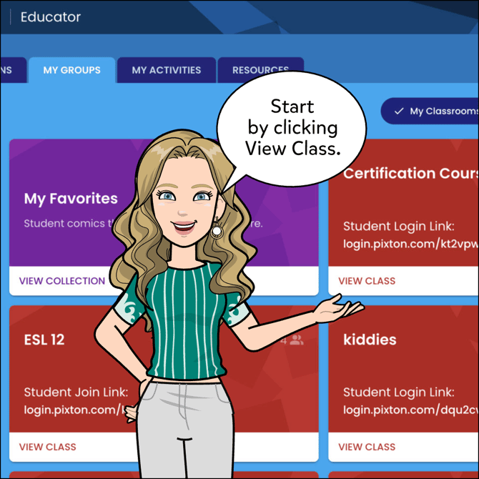 Start by clicking View Class.