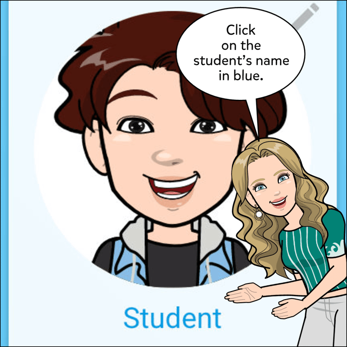 Click on the student's name in blue.
