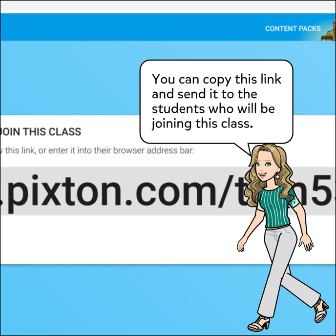 You can copy this link and send it to the students who will be joining this class.