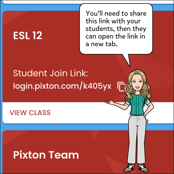 You'll need to share the join link with your students, then they can open the link in a new tab.