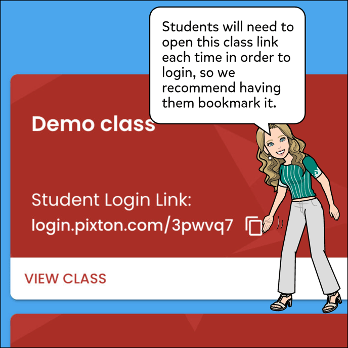 Students will need to open the Student login link each time in order to login, we recommend having them bookmark it.