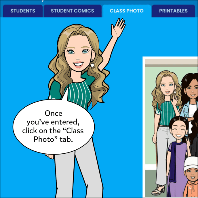 Once you've entered, click on the Class Photo tab.