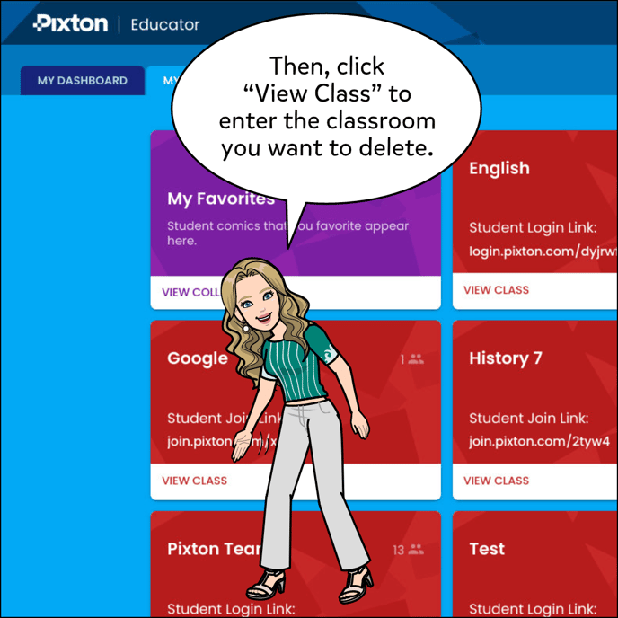 Then, click View Class to enter the classroom you want to delete.
