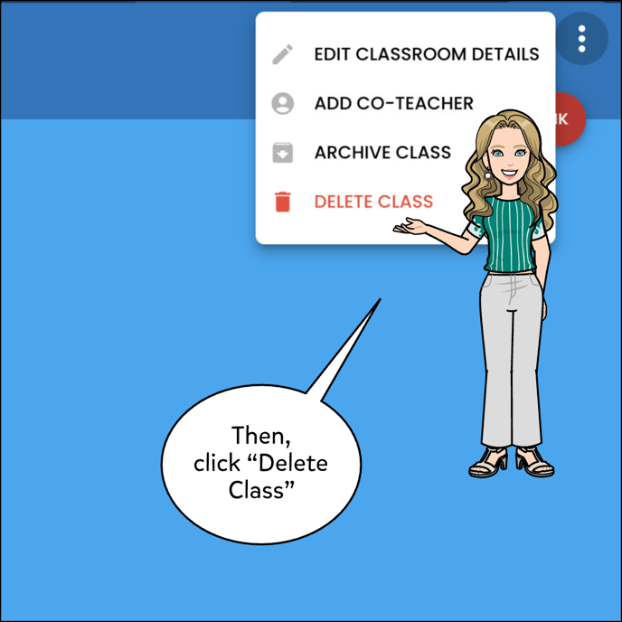 Then click Delete Class.