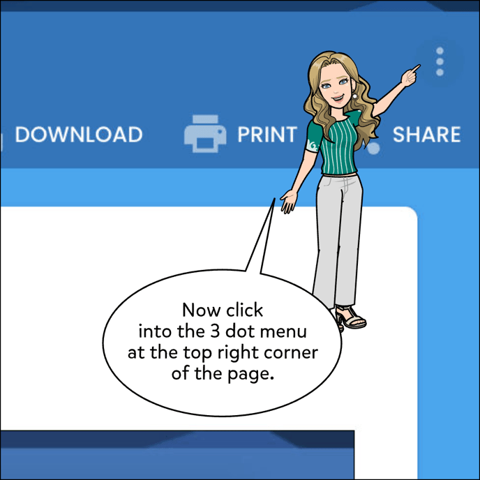 Now click into the 3 dot menu at the top right corner of the page.