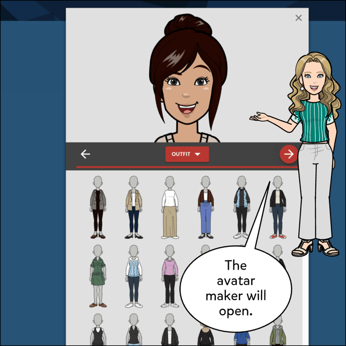The avatar maker should now be open.