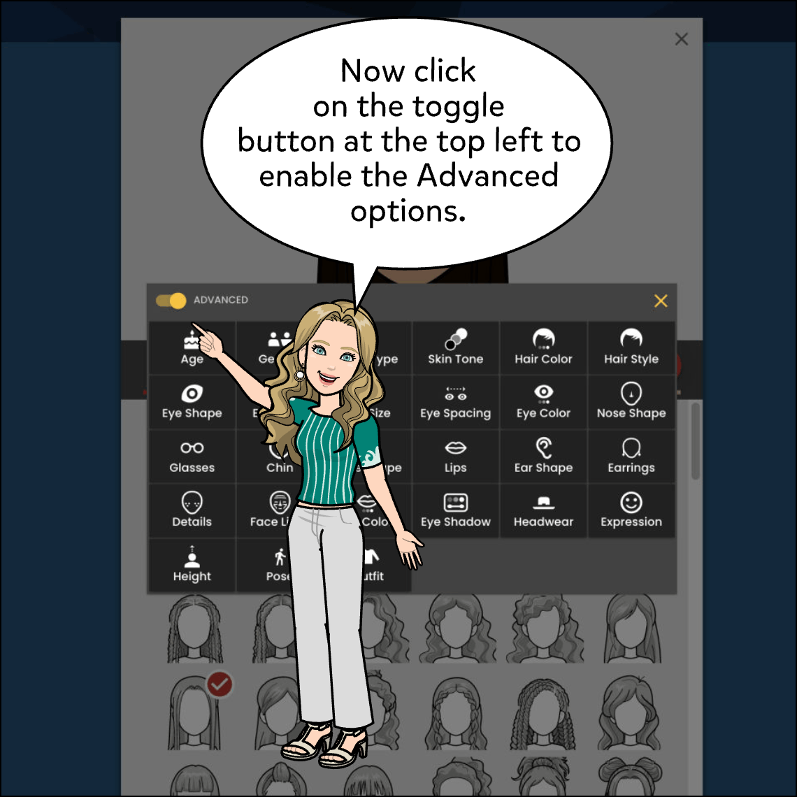 How To Enable the Advanced Options for the Avatar Maker