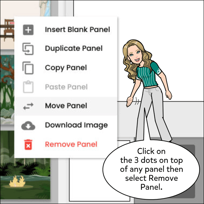 Click on the 3 dots on top of any panel then select Remove Panel option.