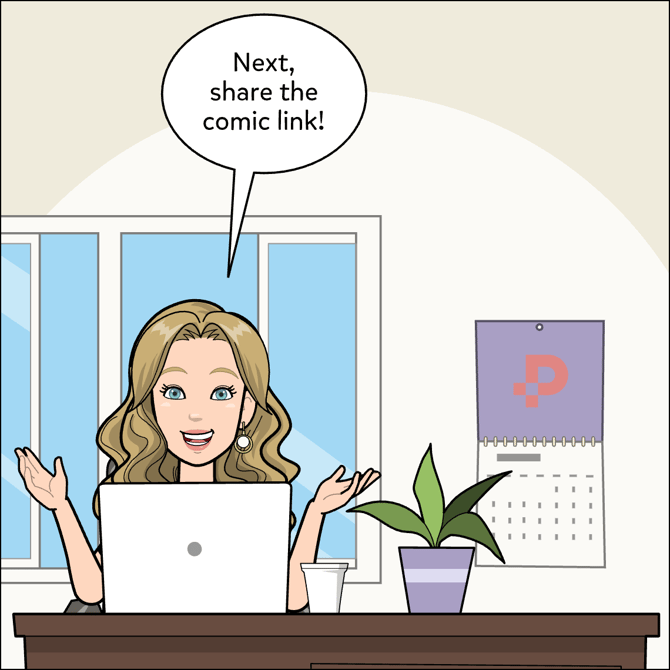 Next, share the comic link!