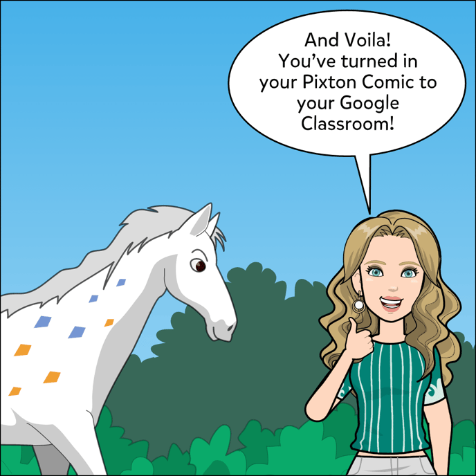 And Voila! You've turned your Pixton Comic into your Google Classroom assignment.
