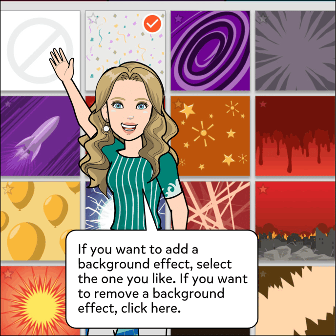Then click on the circle with a line across on top left of the comic maker