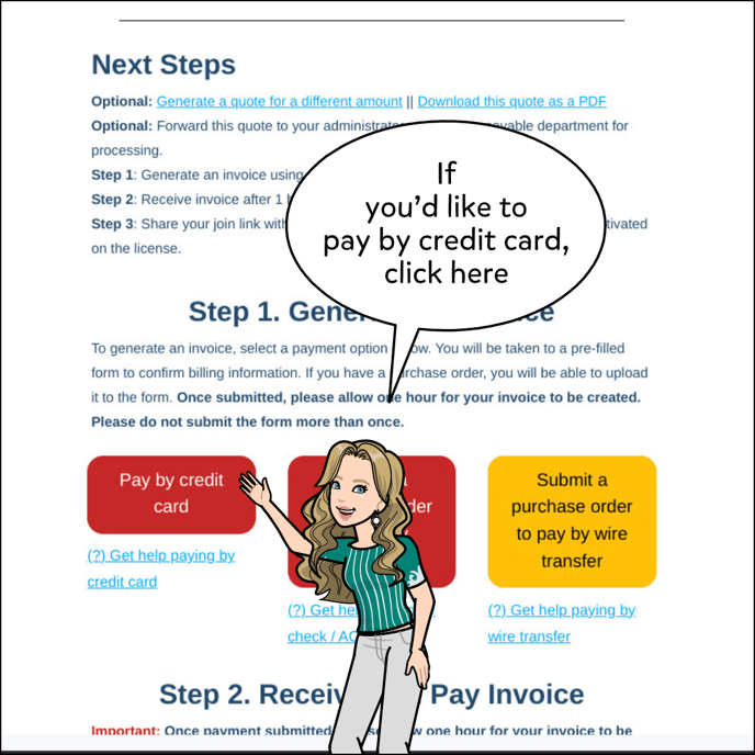 If you'd like to pay by credit card, click Pay By Credit Card.