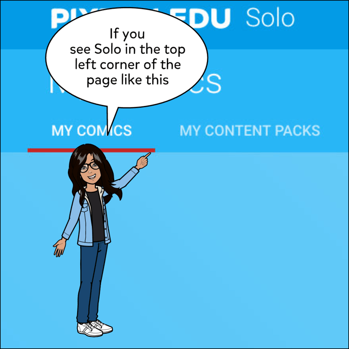 If you see Solo in the top left corner of the page