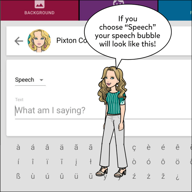If you choose Speech from the drop down, your speech bubble will be a smooth oval or round.