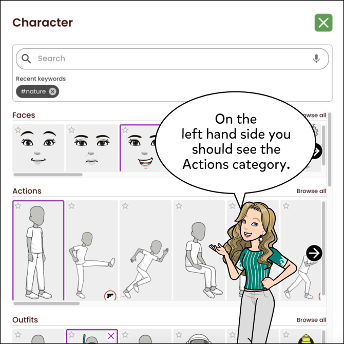 On the left hand side you should see the Actions category.