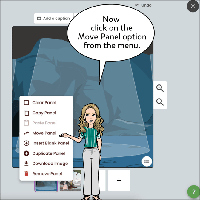 Now click on the Move Panel option from the menu.