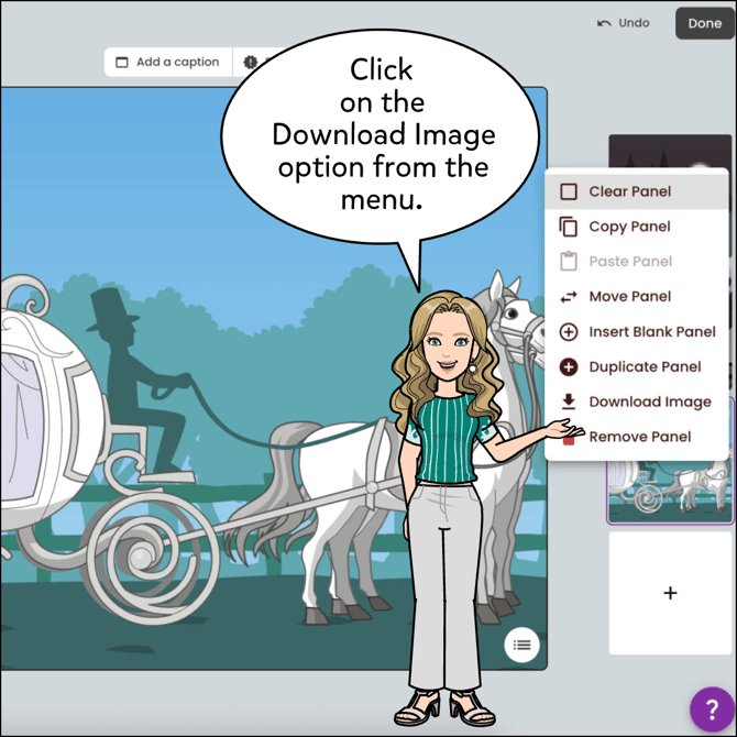 Click on the Download Image option from the menu.