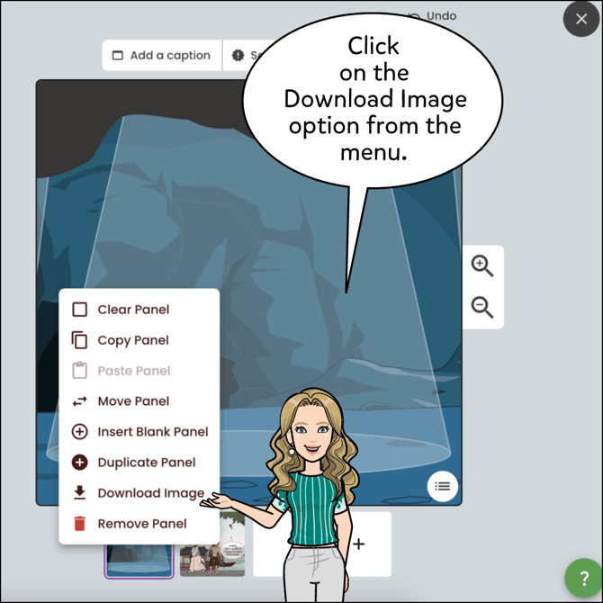 Click on the Download Image option from the menu.