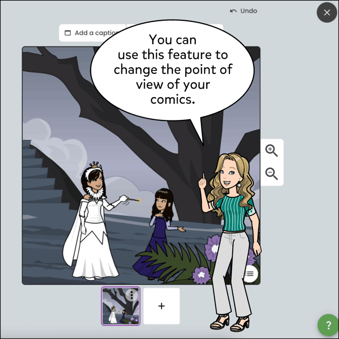 You can use this feature to change the point of view of your comics.