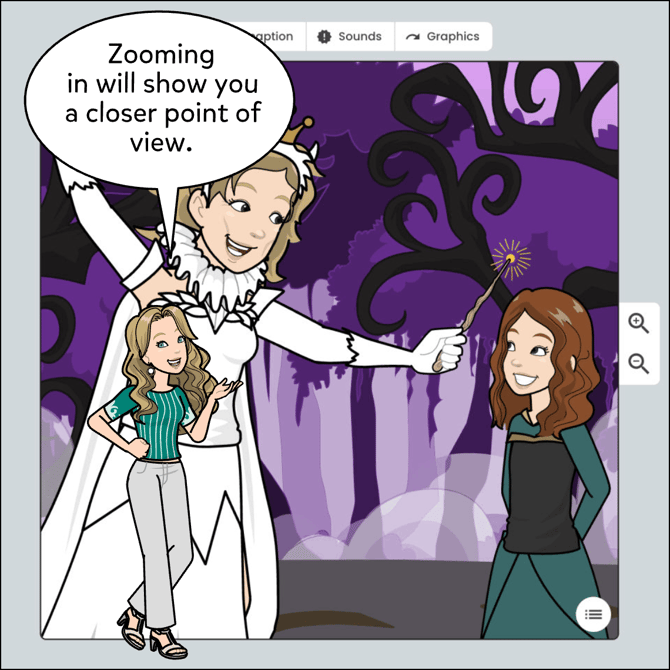 Zooming in will show you a closer point of view.